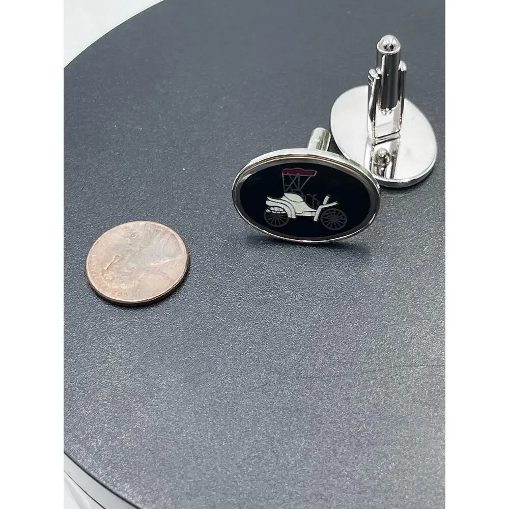 Antique Design Model T Cufflinks Vintage Car Buggy Victorian Automobile‎